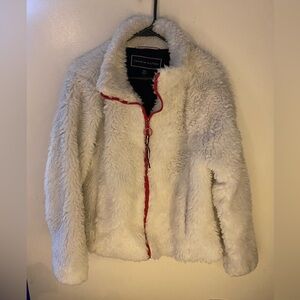 Tommy Hilfiger Women's White Fleece Jacket